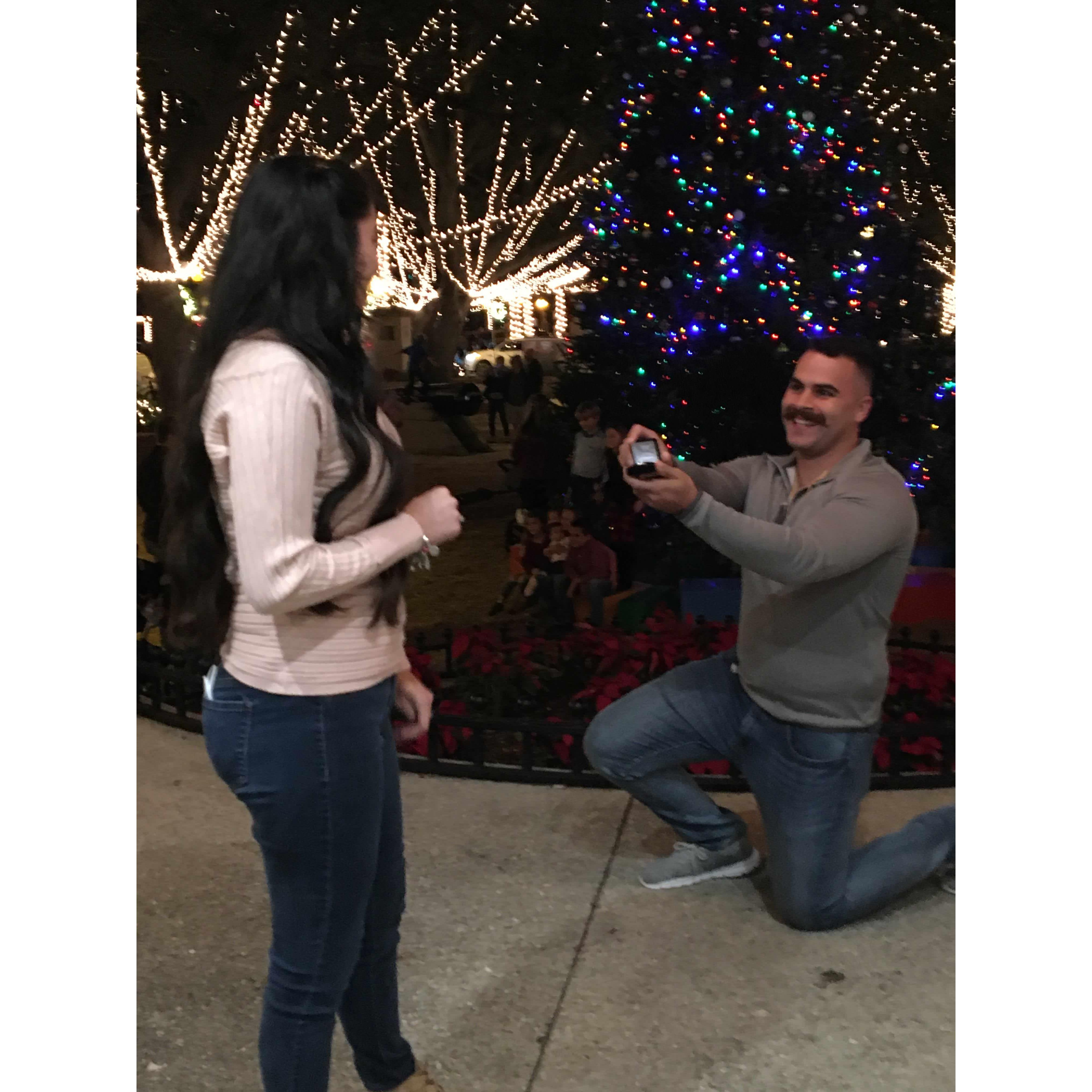 When he popped the question!