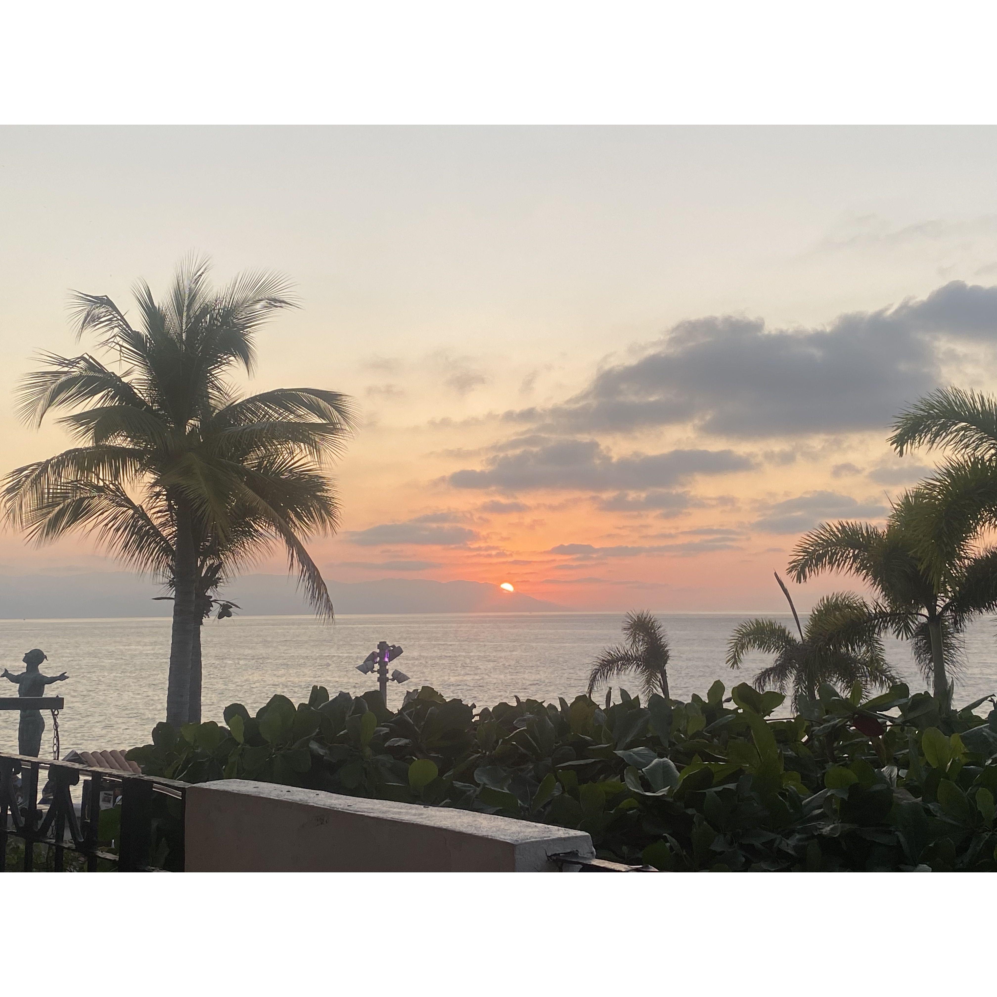 Beautiful Puerto Vallarta sunset on our last night there.