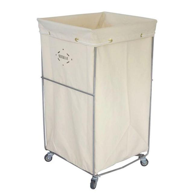 Tall Canvas Caddie Baskets with Wheels, Large