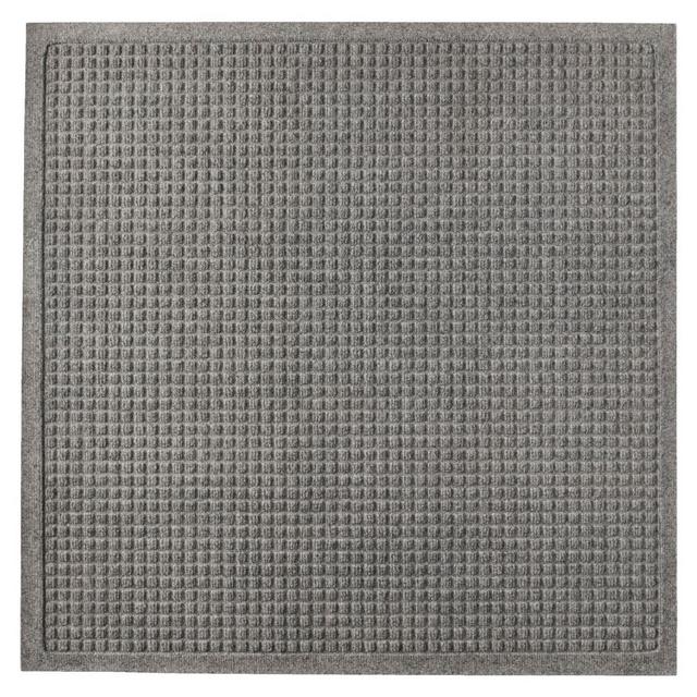 Waterhog Mat, Square, Medium Gray, 2’11”x 2’11”