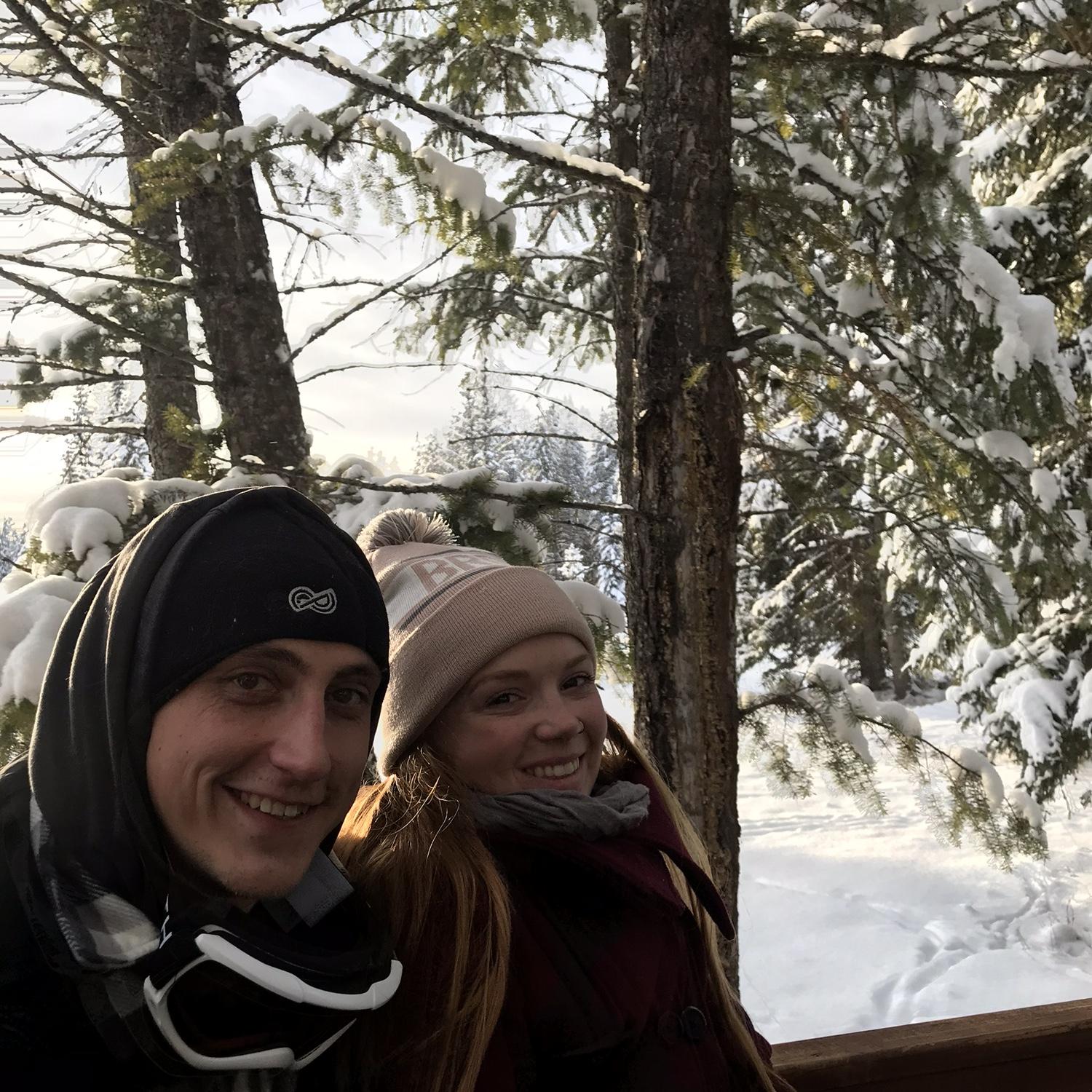 Riding a sleigh in Northern Montana