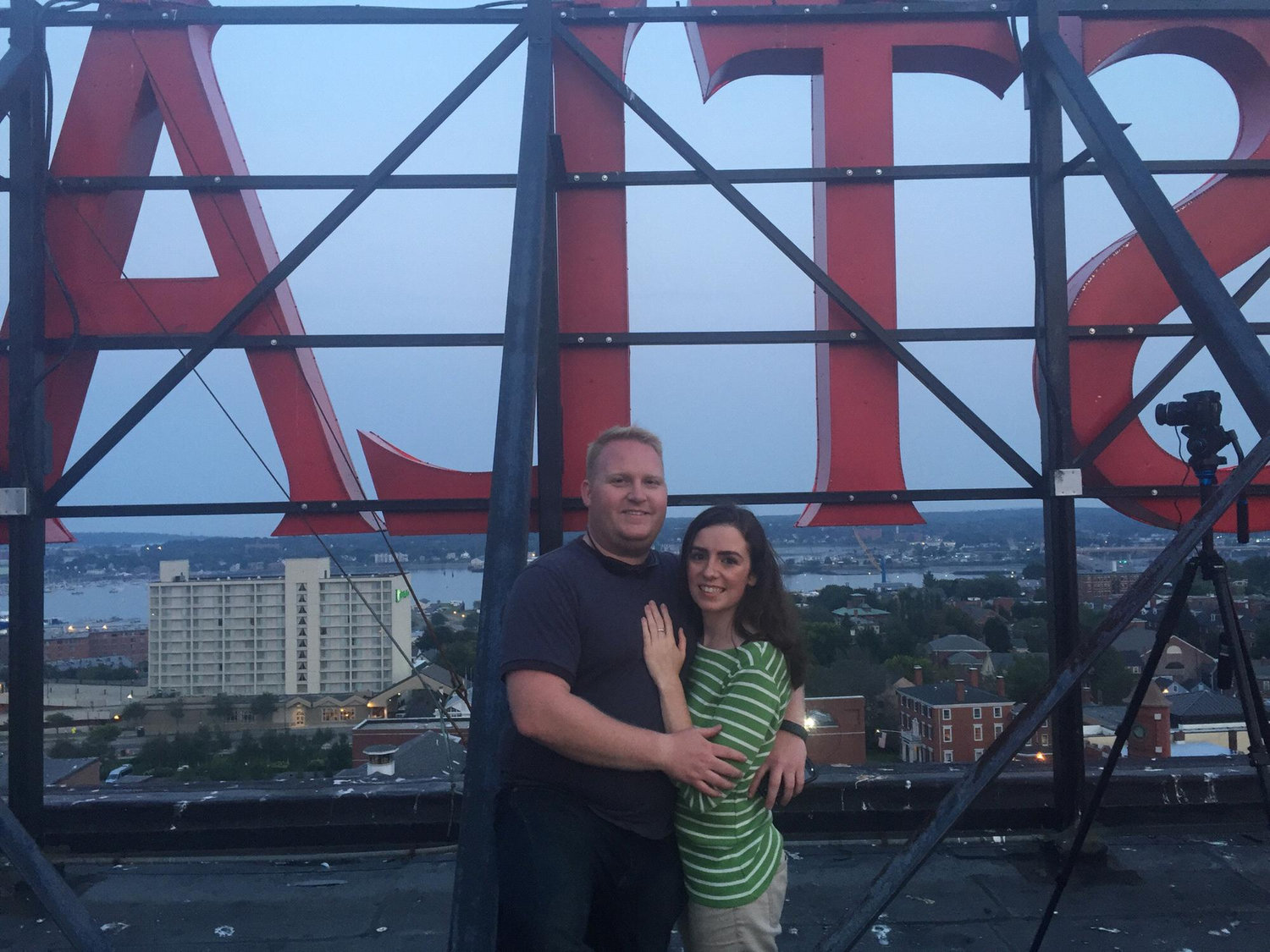 On TOP of the Top of the East shooting the Westin commercials.