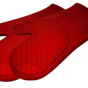 Kitchen Elements Ultra-Flex Red Silicone Kitchen Cooking Mitt, 1 Pair