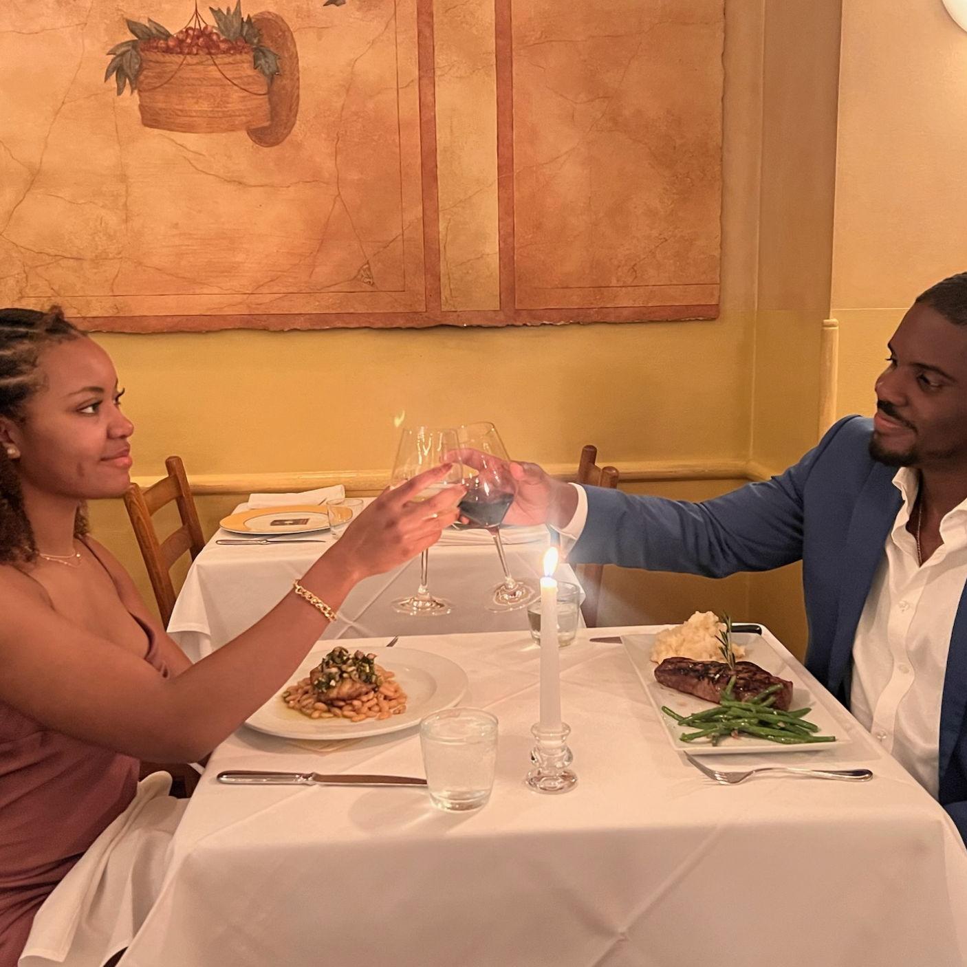 Us cheering to another Valentine’s Day, not realizing how much love was still ahead of us.
