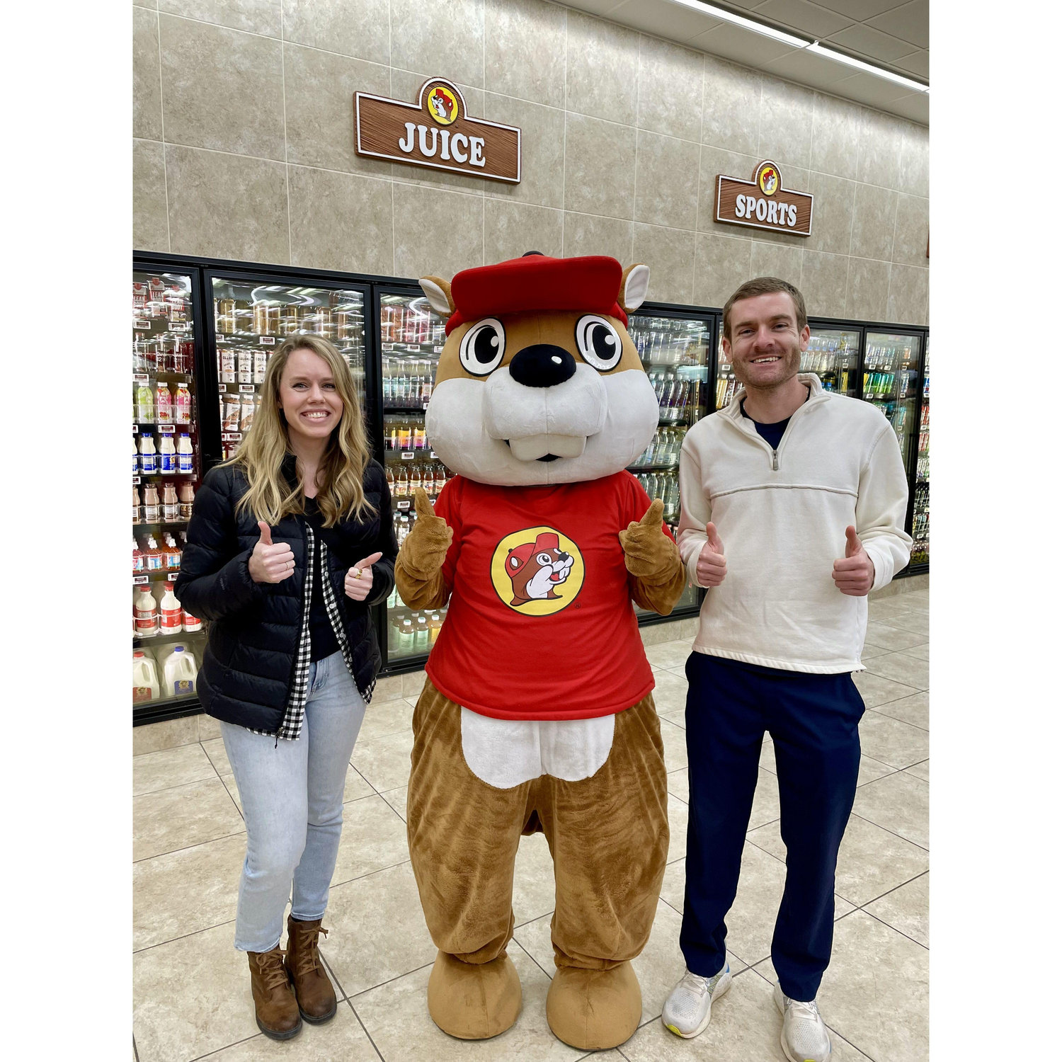 February 2025: our first "in-person" date, we met in Richmond, KY at a Buc-ee's