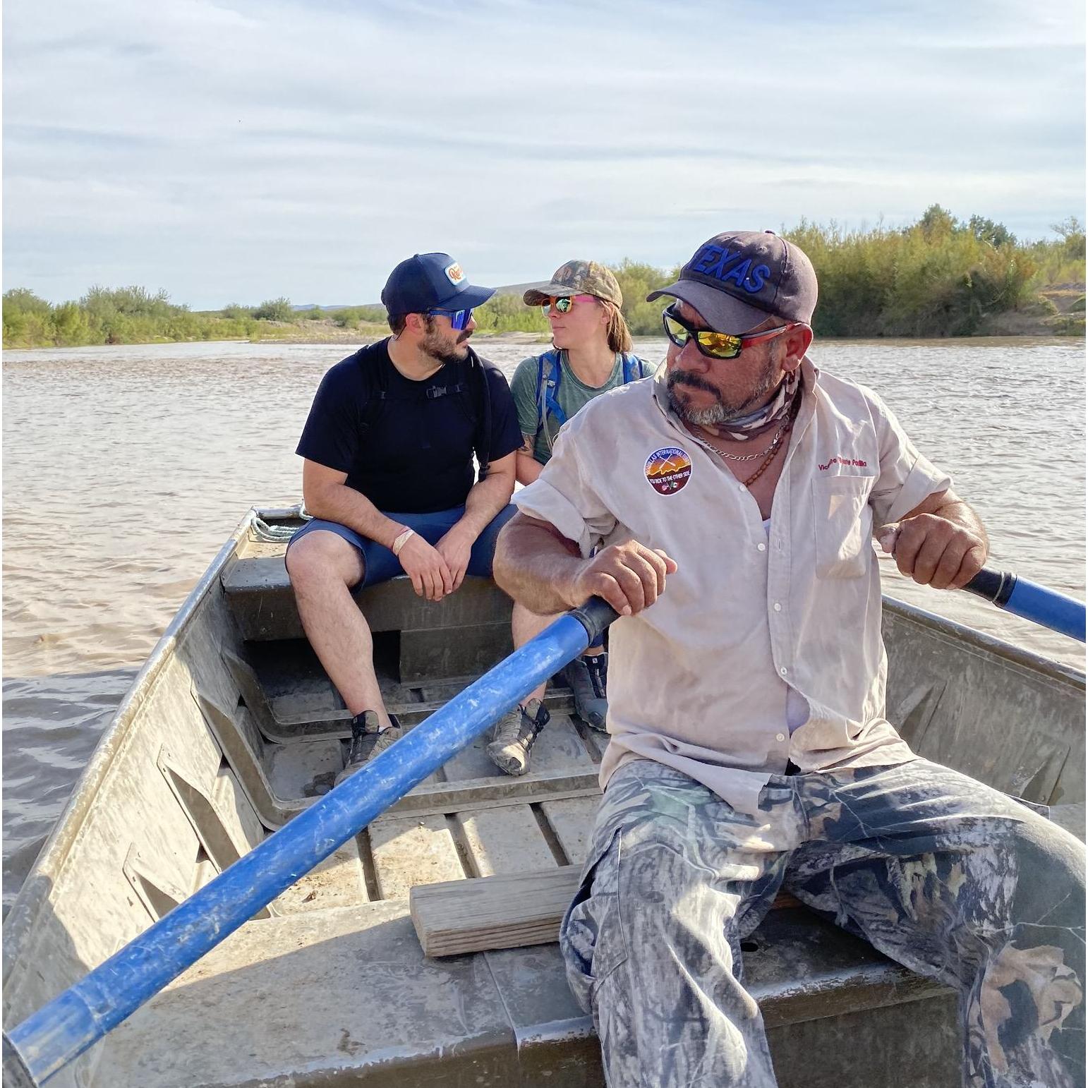 Romantic gondola ride across the Rio Grande into Mexico November 2019.