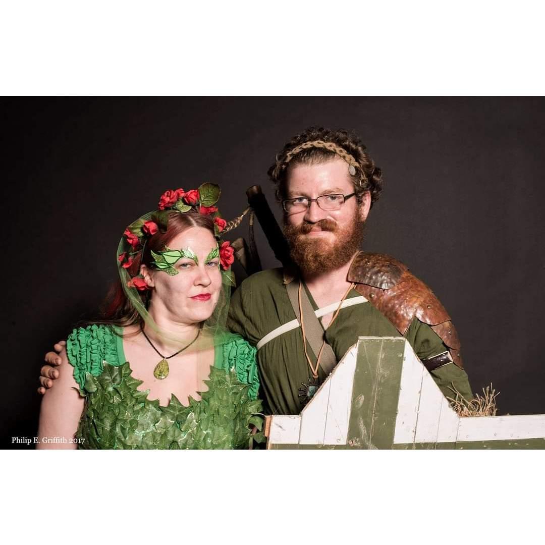 Poison Ivy and the Viking Warrior! October 2016. Photo by Philip E. Griffith.