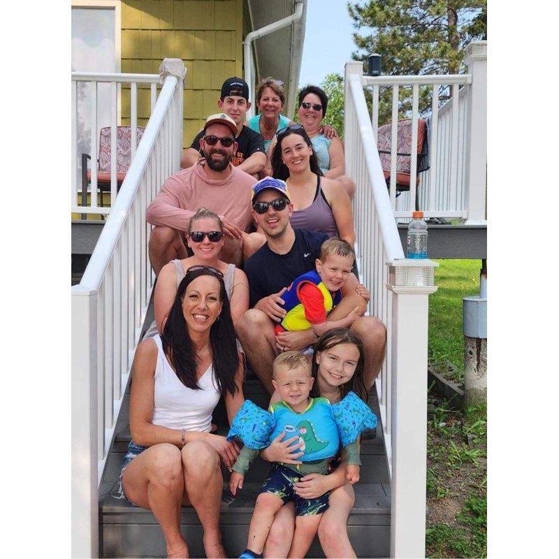 At Marsha's house on Long Lake with Scott's family