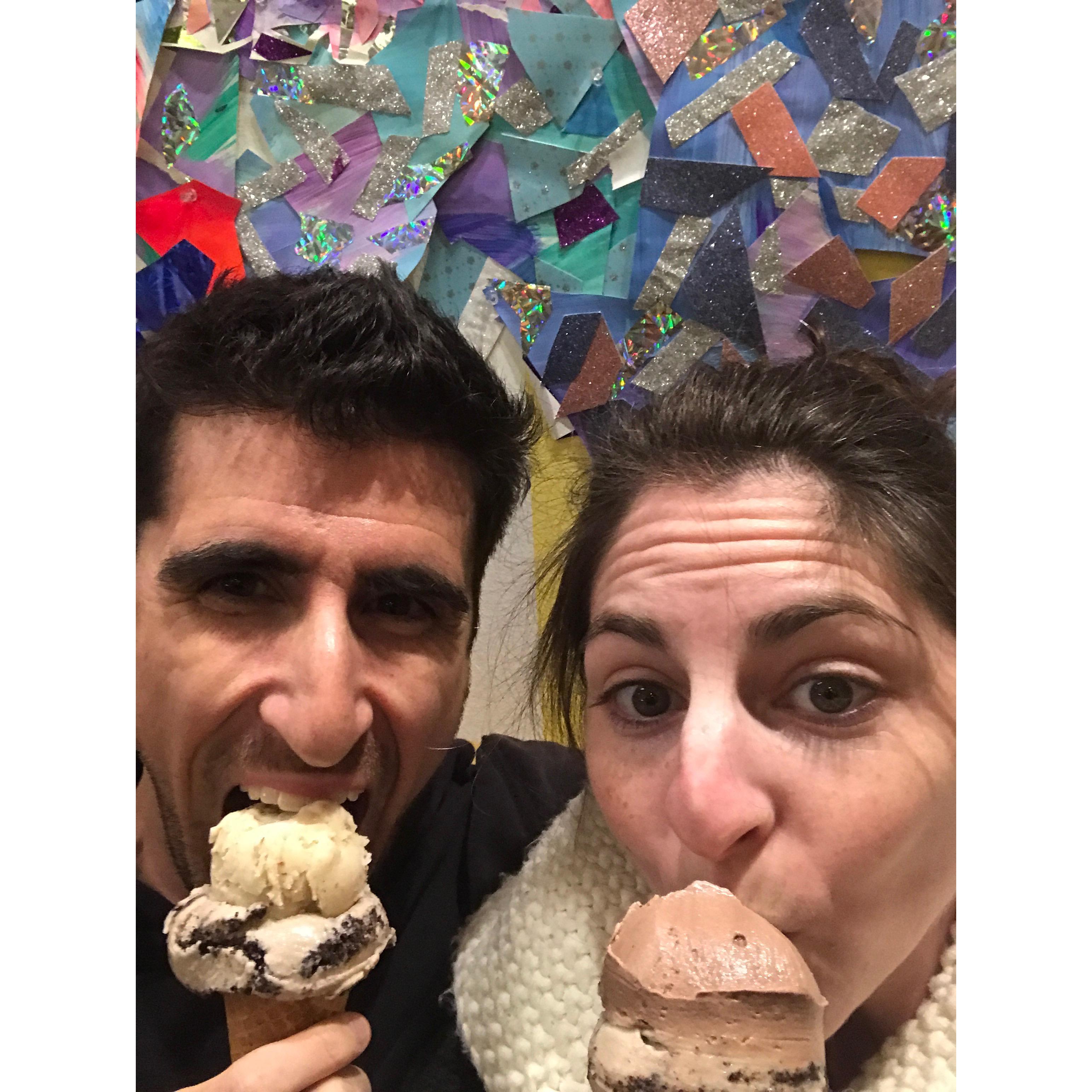 Who says ice cream is only for warm days? Jordan. But then Jamie corrected him.