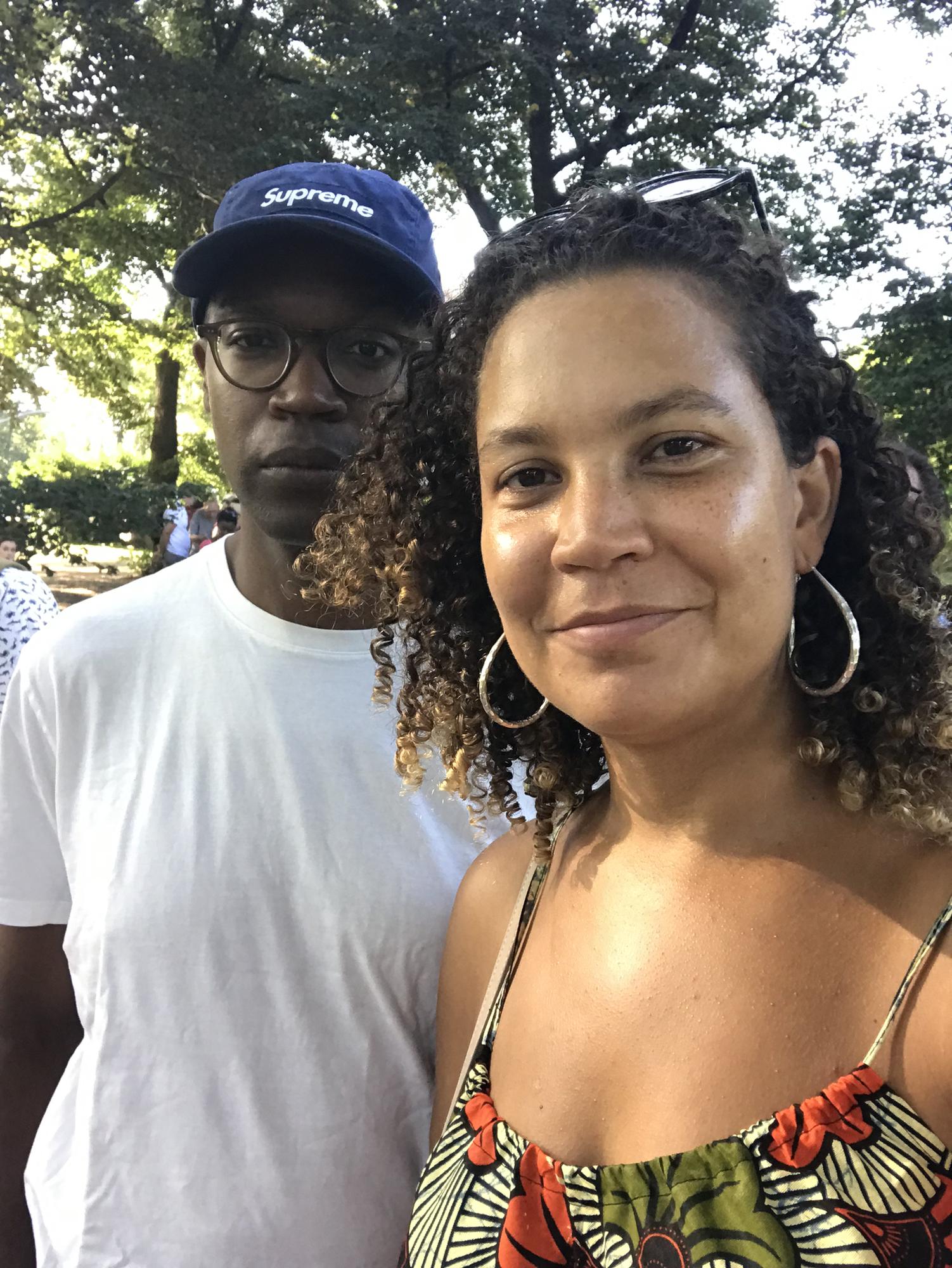 Taking in a concert at the Prospect Park Bandshell in Brooklyn