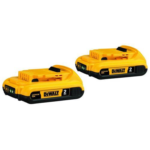 DEWALT XR 2-Pack 20-Volt Max 2-Amp 2-Amp Lithium Power Tool Battery