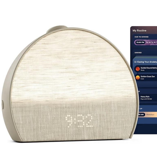 Hatch Restore 3 Sunrise Alarm Clock, Sound Machine, Smart Light (Greige) - White Noise, Screen-Free Sleep Routine