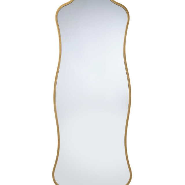 Jamie Young Aurora Wavy Iron Floor Mirror