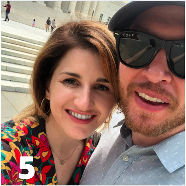 By summer of 2019, it was pretty clear this was L-O-V-E. This pic was taken on a trip to D.C. On the way there, we got chatting and were so goo-goo eyed that we missed one of our flights :-O