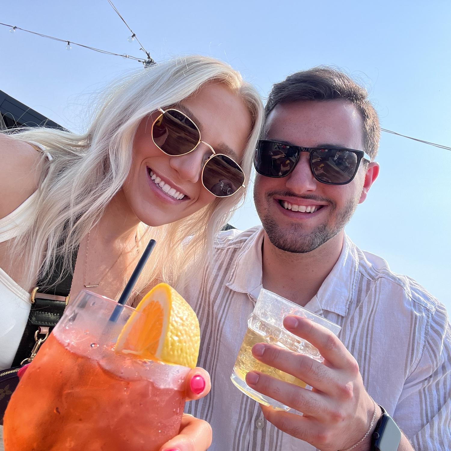 Enjoying a Rooftop Bar in Traverse City - June, 2023