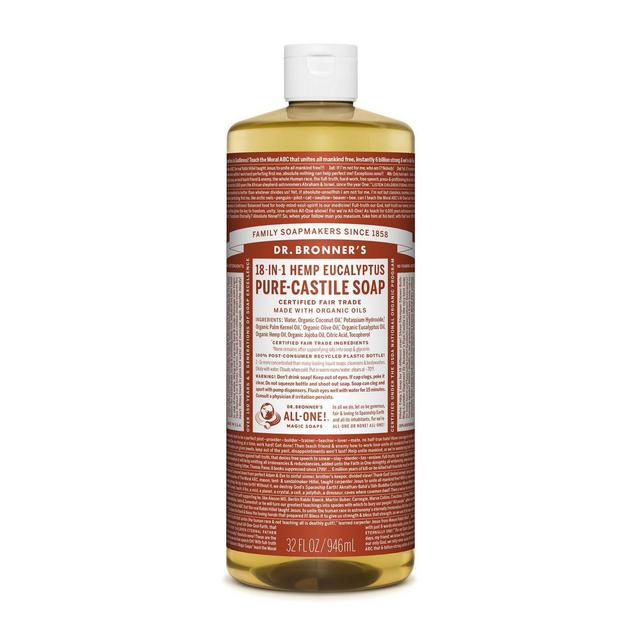 Dr. Bronner's 18-In-1 Hemp Pure-Castile Soap - Eucalyptus - 32 fl oz