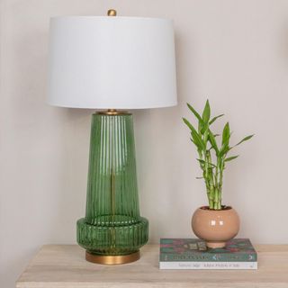 Bernadette Ribbed Glass Table Lamp