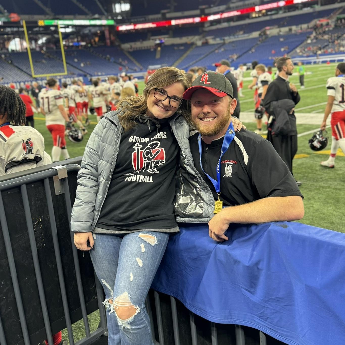 State Champion Coach! Kennedy drove all of their friends down to Indy to watch Matt coach.