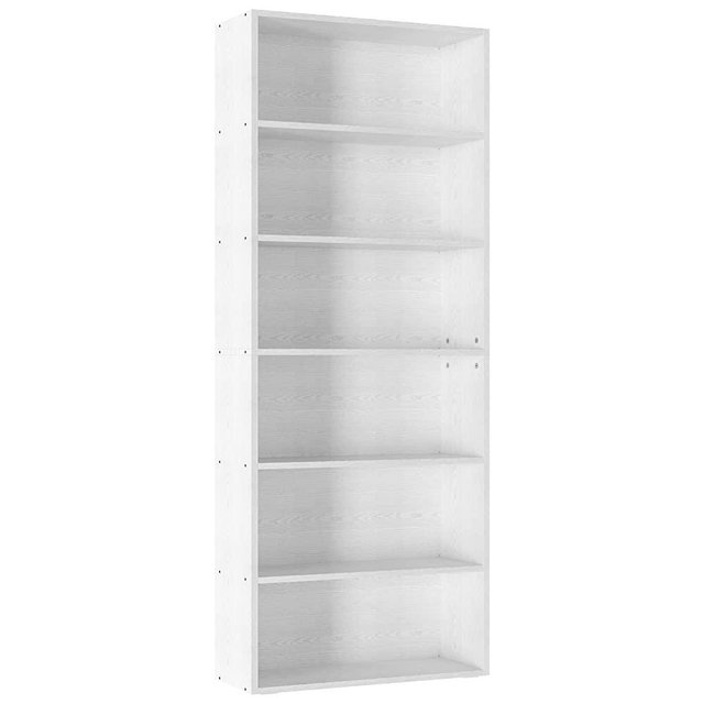 IRONCK Bookshelves and Bookcases Floor Standing 6 Tier Display Storage Shelves 70in Tall Bookcase Home Decor Furniture for Home Office, Living Room, Bed Room (Industrial White)