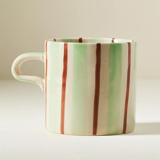 Daily Stripe Mug - MINT/CHOCOLATE, Standard, One Size