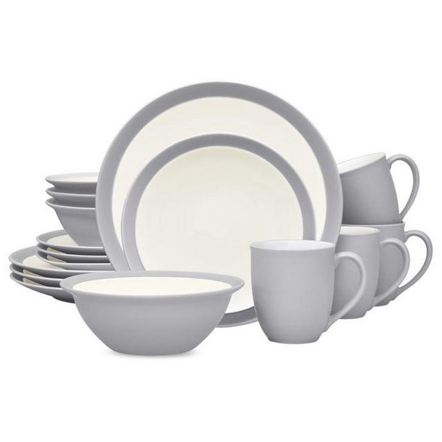 Noritake® Colorwave Curve 16-Piece Dinnerware Set in Slate