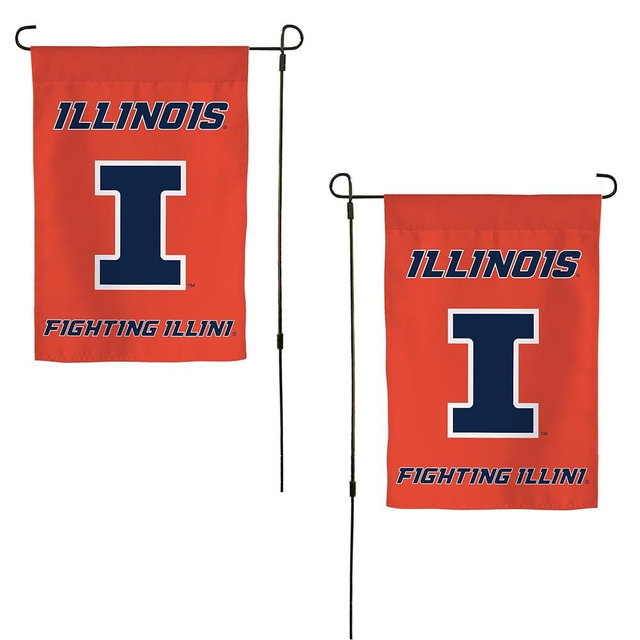 Desert Cactus University of Illinois UI Garden Flag – 19 x 12 inch Illinois Illini Banner, For Outdoor Display and Events (Design C)