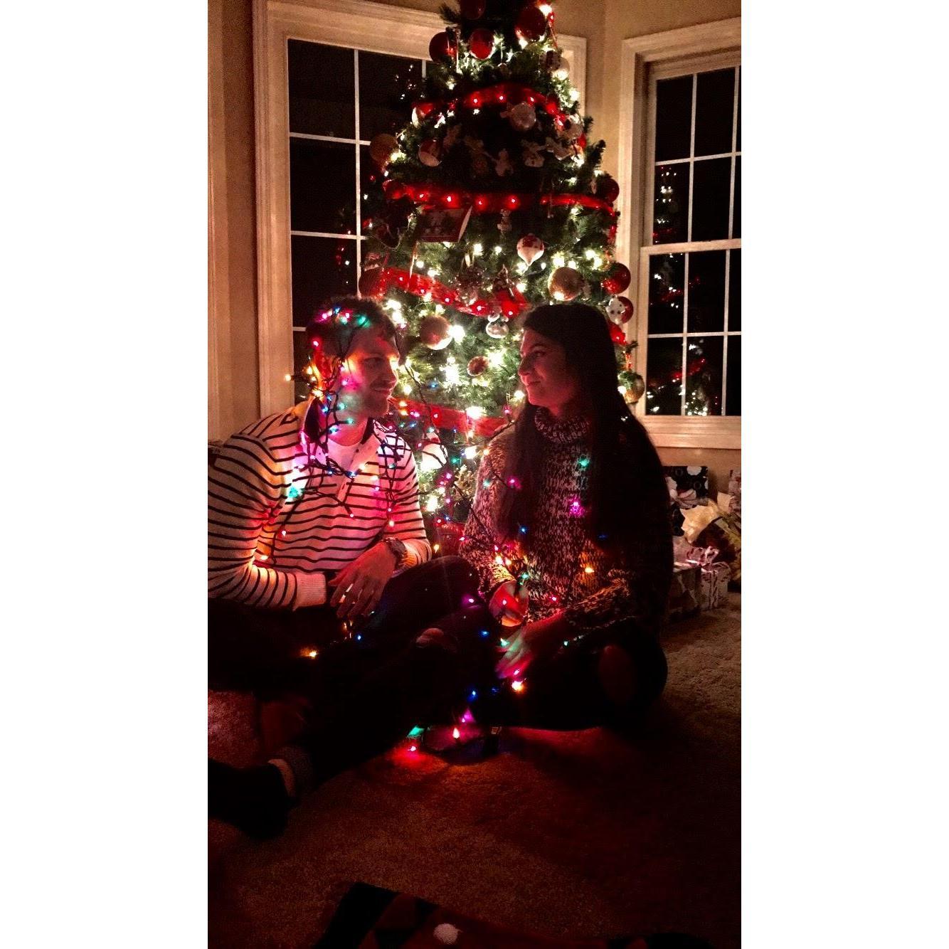 Goofing off at Christmas.