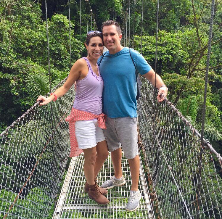 Hanging bridges hiking trail in Costa Rica