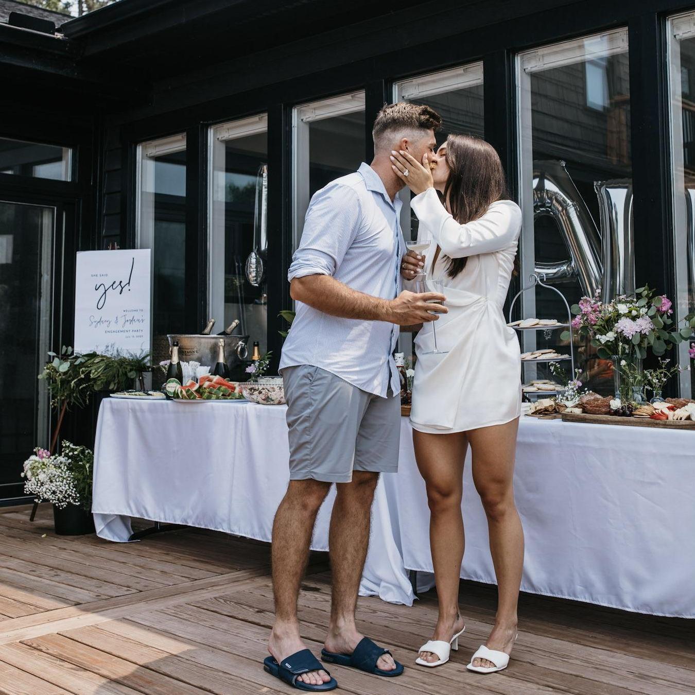 Moments after Jordan proposed to Sydney and hosted a surprise engagement party at the house.