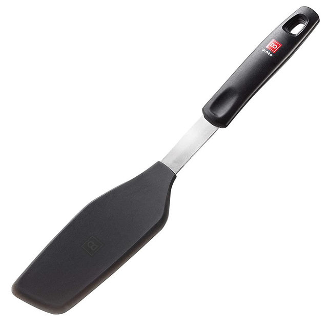 All-New Di Oro Designer Series Omelet Turner Spatula - Features 600F Heat-Resistant No-Melt Rubber Spatula Handle and Blade - Silicone Kitchen Spatula for Cooking or Baking - Dishwasher Safe