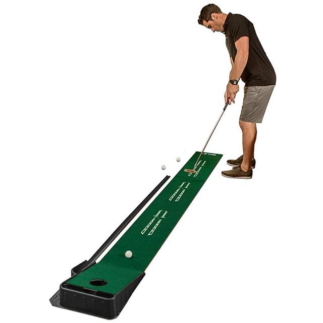 SKLZ Accelerator Pro Indoor Putting Green with Ball Return, 9 feet x 16.25 inches