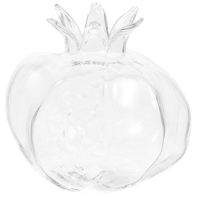 Pomegranate Shaped Glass Vase Hydroponics Planter Flower Arrangement Vase (Diameter 6.5cm) Home Decoration