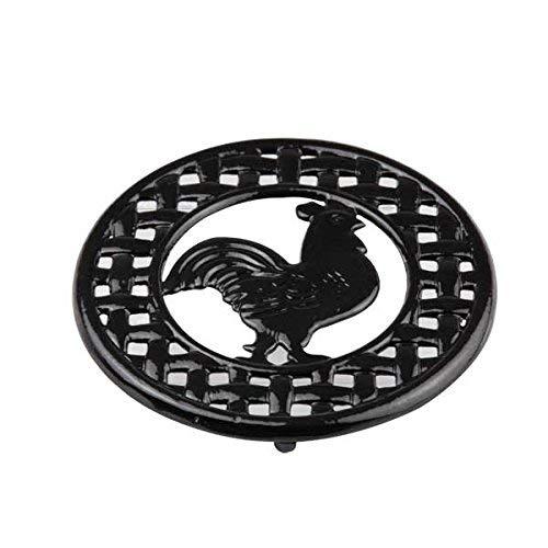 Home Basics TR44177 Cast Iron Rooster (Black) Trivet, 8" x 8" x .62"