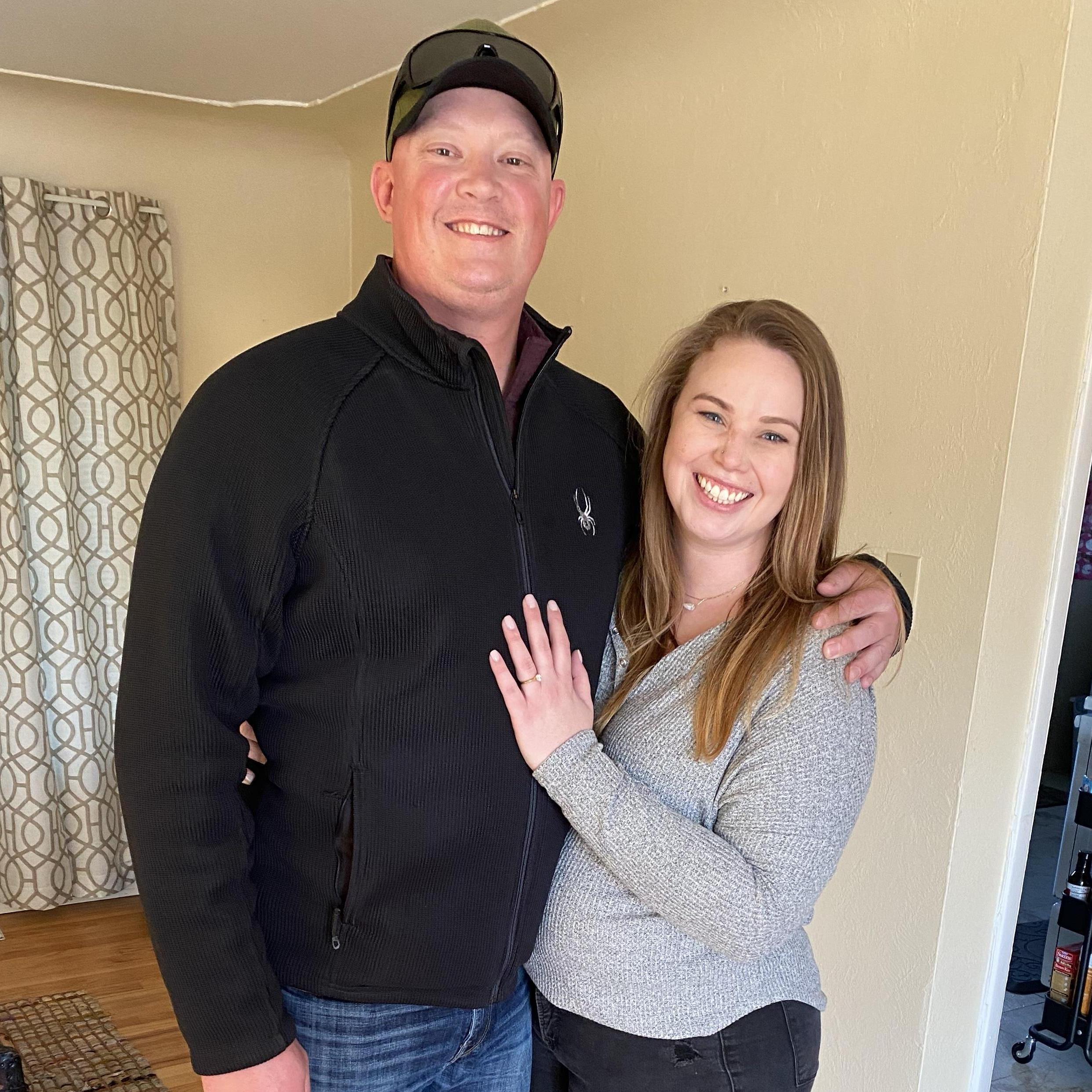 Moments after she said yes!