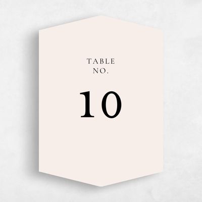 Beige Diamond Wedding Table Number - Barnell