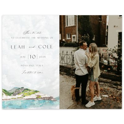 Grey Nautical Wedding Digital Save the Date - Sorrentine Photo