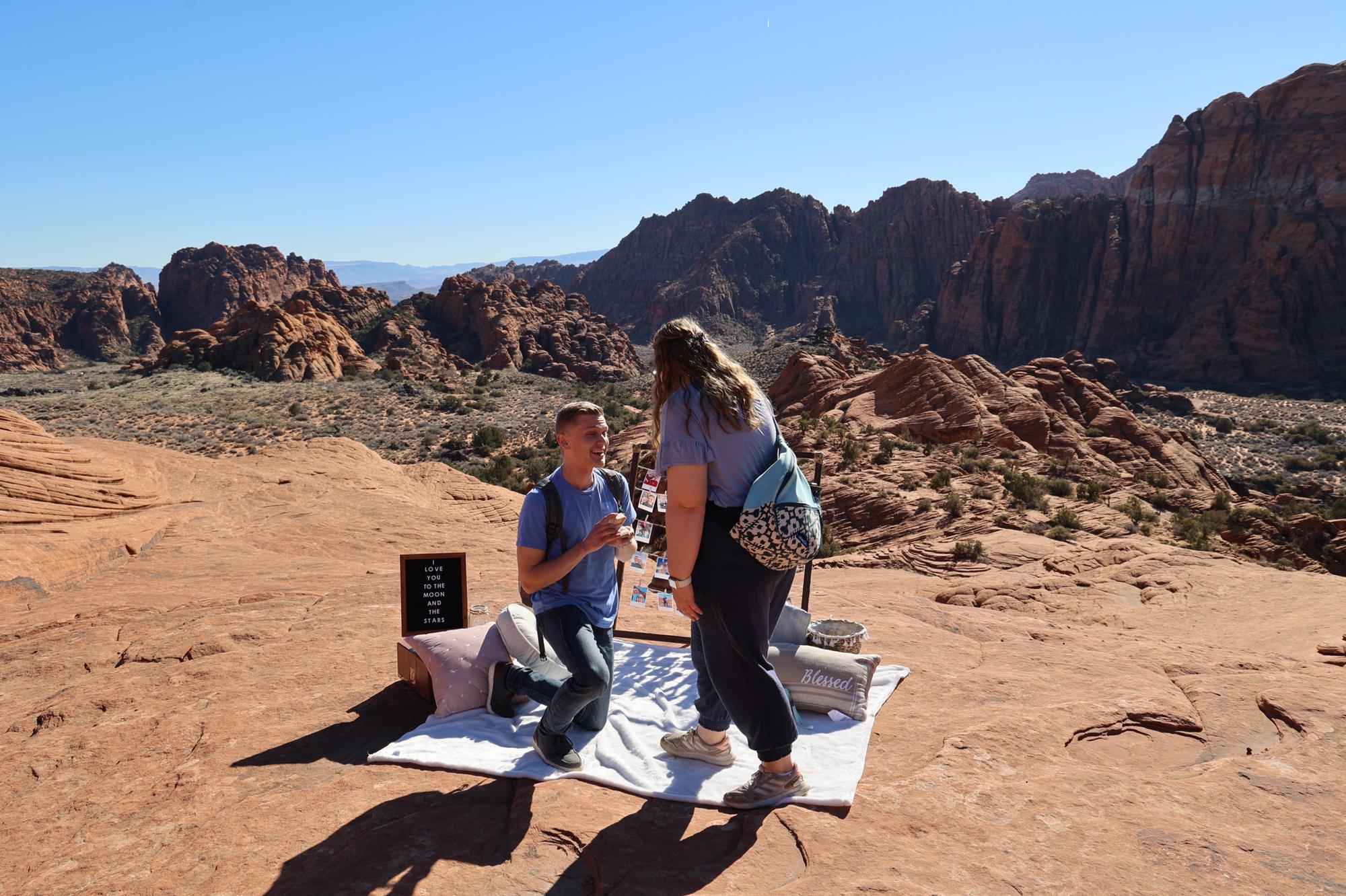 Michael popping the question!