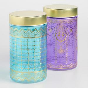 Large Glass Jaipur Storage Containers Set of 2