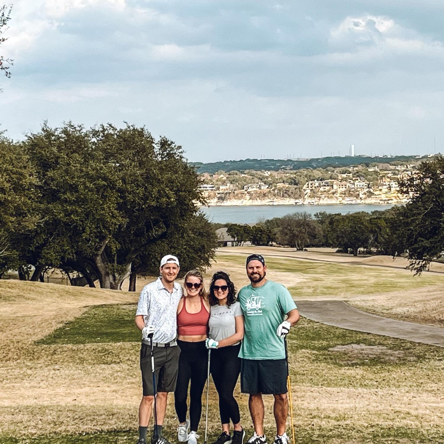 March 6, 2022 - Golfing in Point Venture, TX with Vinny’s sister, Alana, and brother-in-law, Nick.