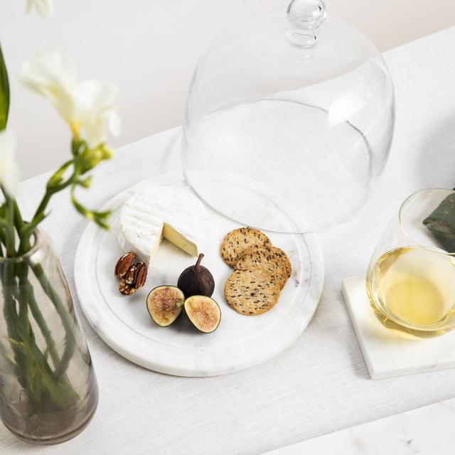 Luna Marble & Glass Cloche