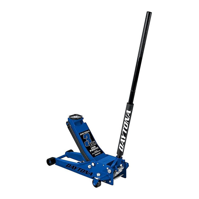 3 ton Steel Heavy Duty Low Profile Floor Jack with Rapid Pump - Blue