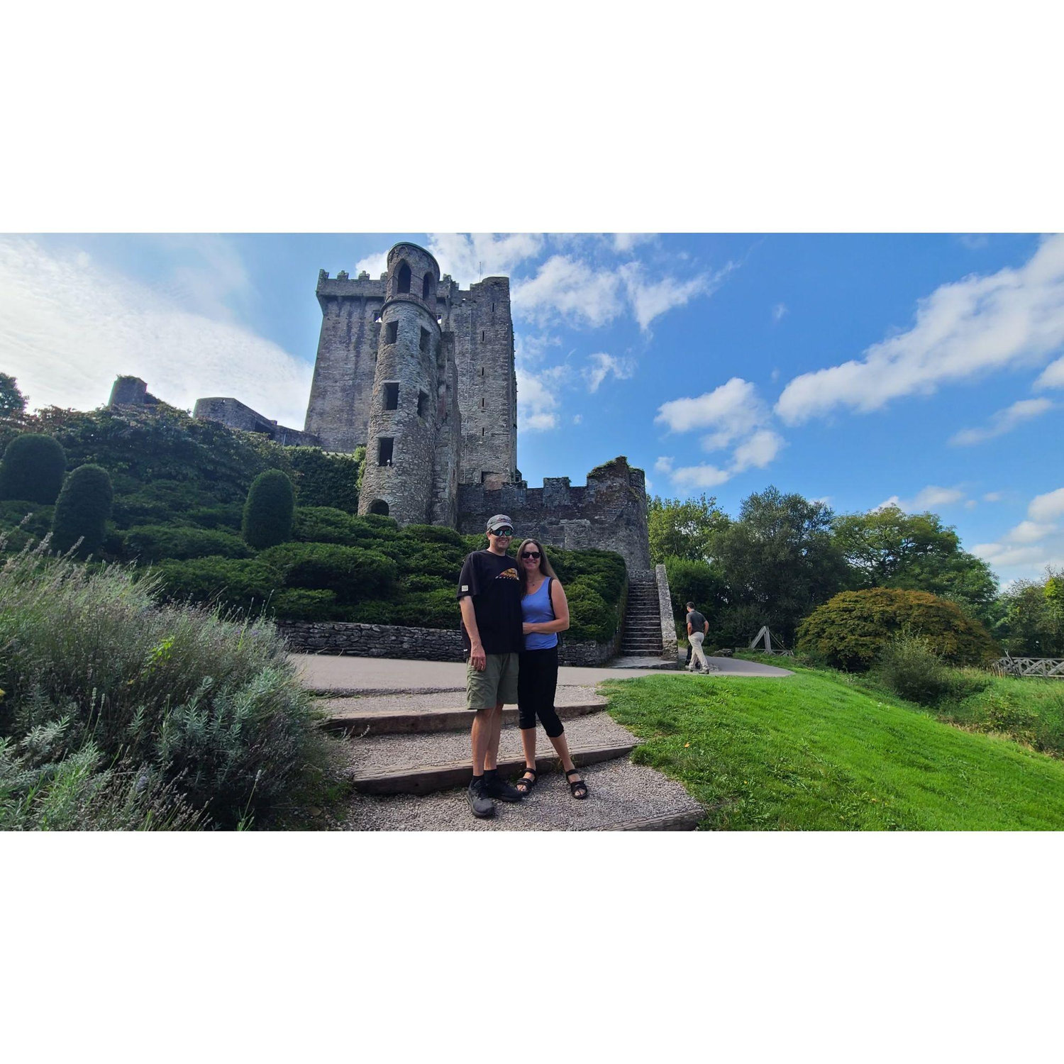 Blarney Castle in Ireland. We did not kiss the stone, but we may have kissed each other!