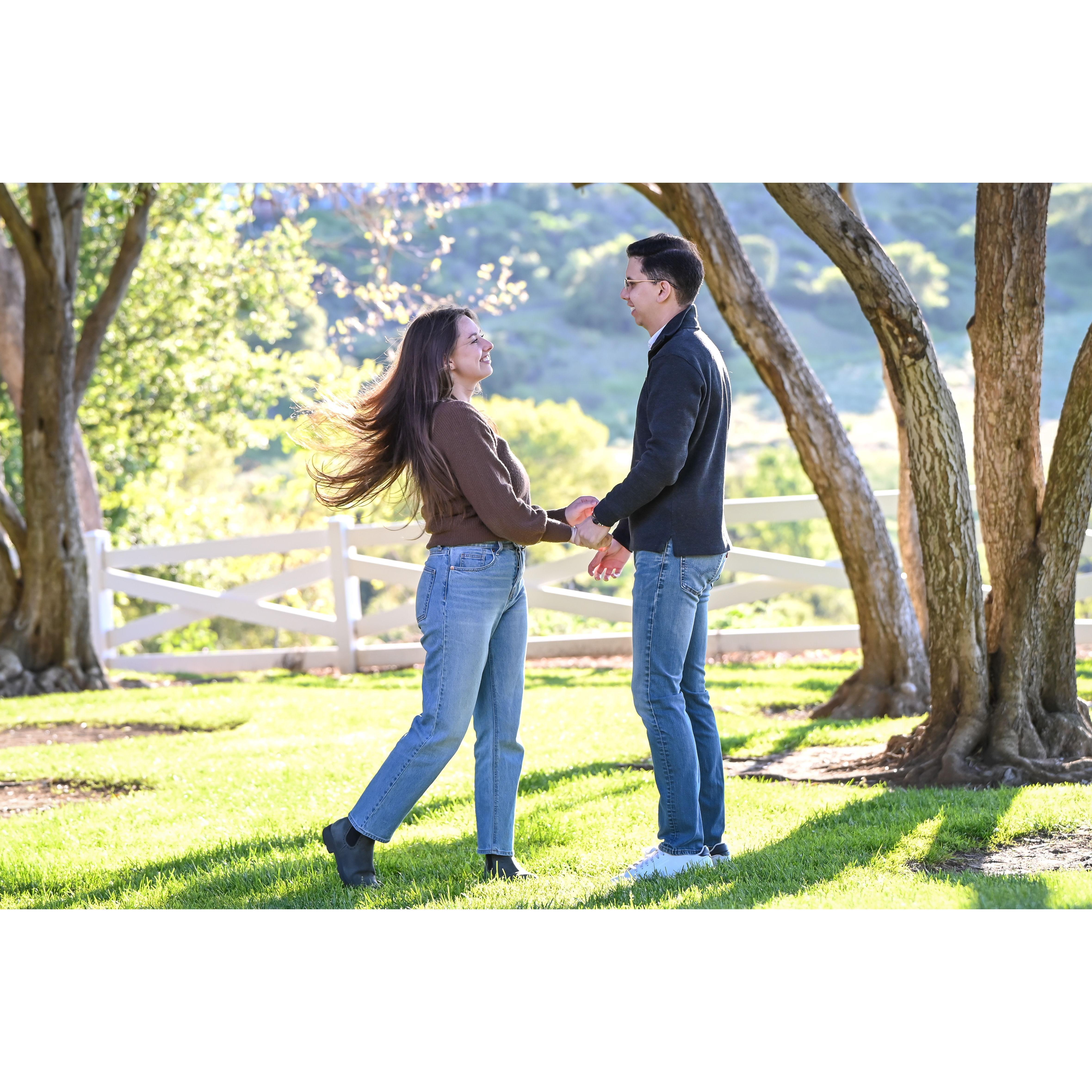 our engagement shoot in San Jose, California