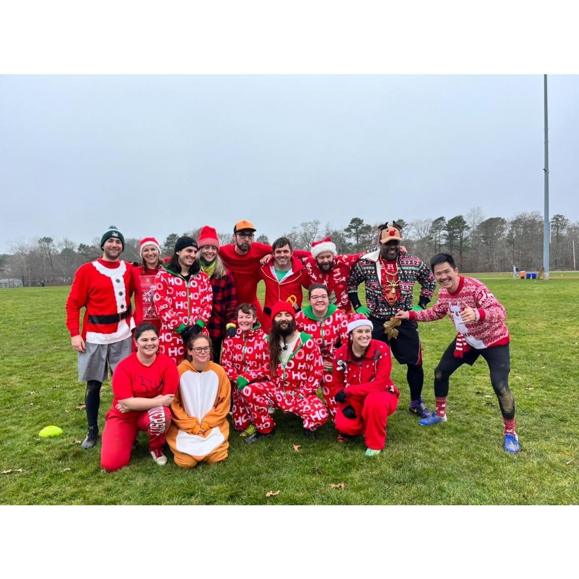 Ho-Ho-Ho Tournament #boston #ultimatefrisbee #flamingcroissants 🔥🥐🥏