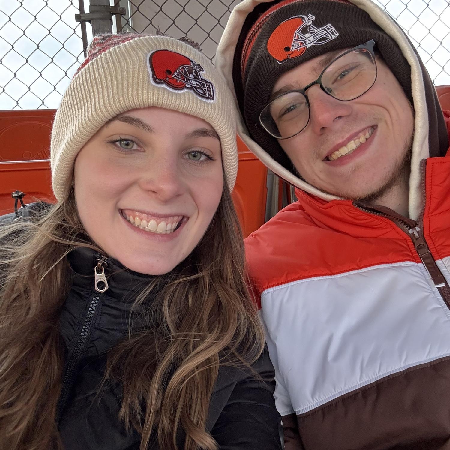 Browns v. Ravens 2025 when after the trip to Ohio, Sam would message his family and mine about proposing on Christmas!
