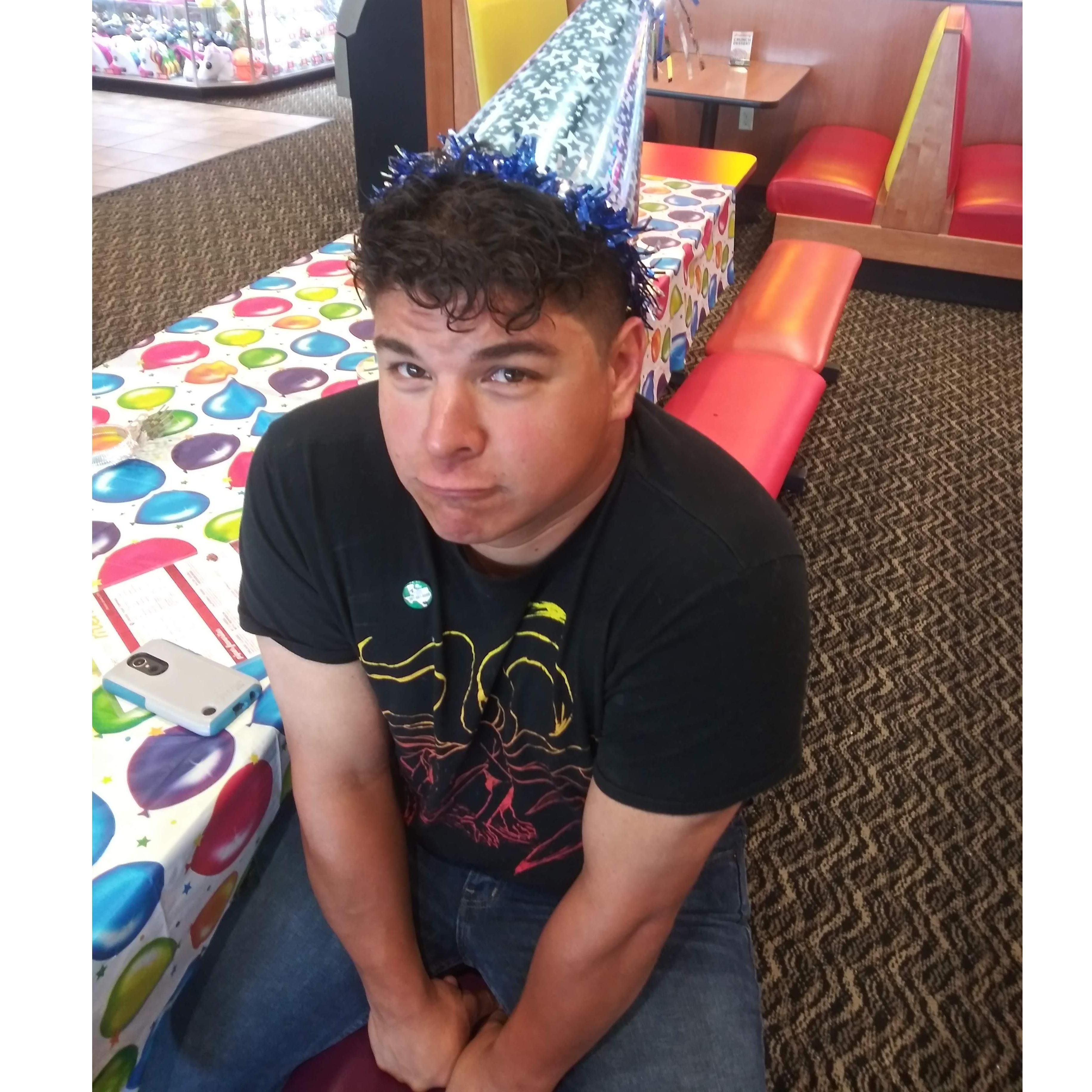 Jubal hoping people come to his birthday party.