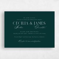 Green Wedding Invitation - Shahira Landscape