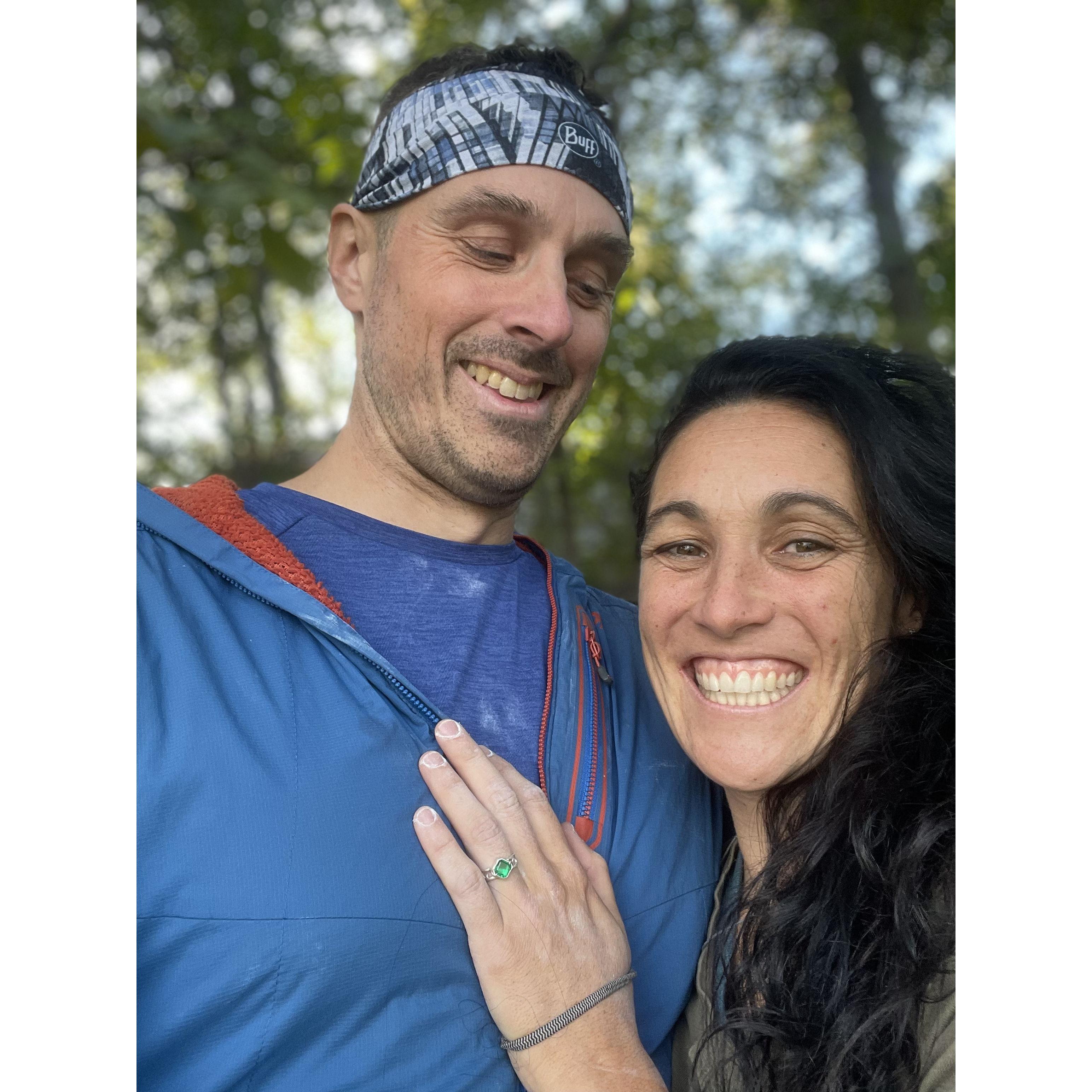 At the top of CCK right after getting engaged!