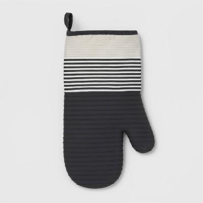 Stripe Silicone Oven Mitt Gray - Project 62™