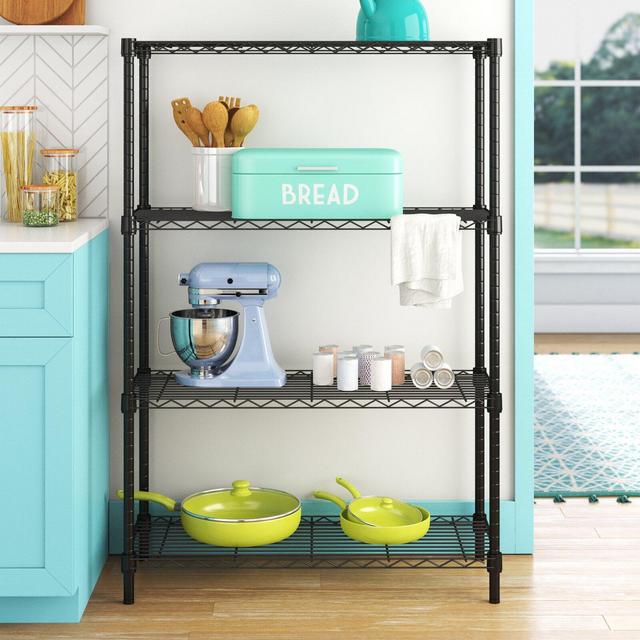 Charlette 54" H x 36" W x 14" D 4 Shelf Shelving Unit